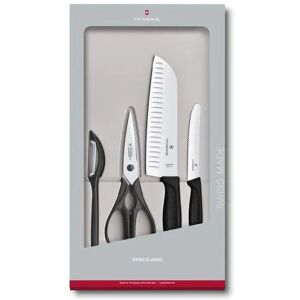 Victorinox Swiss Classic -veitsisarja, musta, ruostumaton teräs, 4-osainen Victorinox Swiss Classic -veitsisarja, musta, ruostumaton teräs, 4-osainen