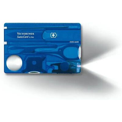 Victorinox SwissCard Lite -monitoimikortti, läpinäkyvä sininen Victorinox SwissCard Lite -monitoimikortti, läpinäkyvä sininen
