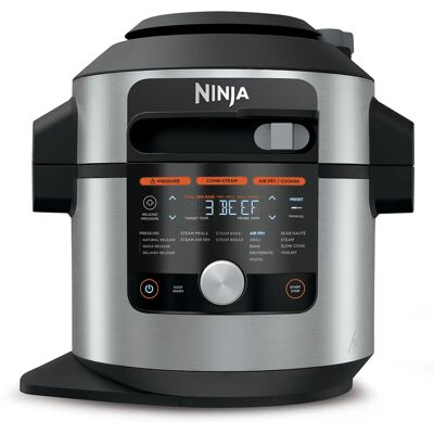 Ninja Foodi MAX SmartLid OL750EU -monitoimikeitin, 7,5 L, 1760 W, Musta/ruostumaton teräs Ninja Foodi MAX SmartLid OL750EU -monitoimikeitin, 7,5 L, 1760 W, Musta/ruostumaton teräs