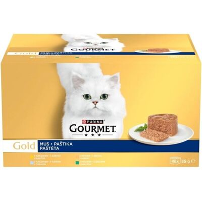 Purina Gourmet Gold Mousse, Kissan märkäruoka, Adult, 48 x 85 g Purina Gourmet Gold Mousse, Kissan märkäruoka, Adult, 48 x 85 g