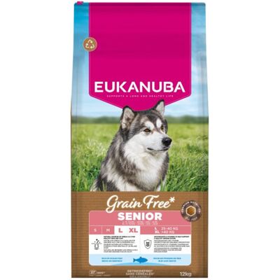 EUKANUBA Grain Free Senior Large Ocean Fish, Koiran kuivaruoka, 12 kg EUKANUBA Grain Free Senior Large Ocean Fish, Koiran kuivaruoka, 12 kg