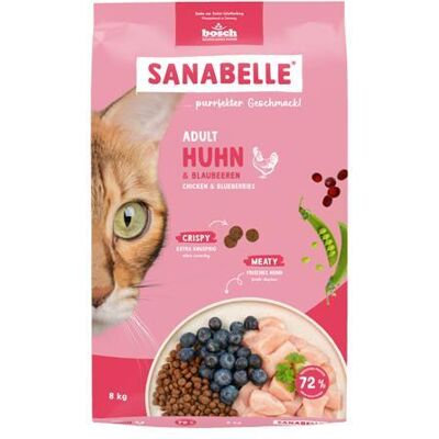 Bosch Sanabelle Life Adult Chicken & Blueberries, Kissan kuivaruoka, 8 kg Bosch Sanabelle Life Adult Chicken & Blueberries, Kissan kuivaruoka, 8 kg