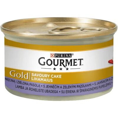 PURINA GOURMET Gold Savoury Cake with Lamb and Green Beans, Kissan märkäruoka, Adult, 85 g PURINA GOURMET Gold Savoury Cake with Lamb and Green Beans, Kissan märkäruoka, Adult, 85 g