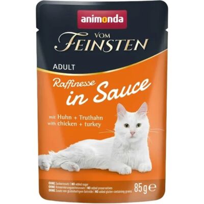 Animonda Vom Feinsten Raffinesse in Sauce - Chicken & Turkey, Kissan märkäruoka, Adult, 85 g Animonda Vom Feinsten Raffinesse in Sauce - Chicken & Turkey, Kissan märkäruoka, Adult, 85 g