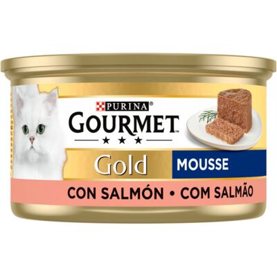 Purina Nestle Gourmet Gold Mousse with Salmon, Kissan märkäruoka, Adult, 85 g Purina Nestle Gourmet Gold Mousse with Salmon, Kissan märkäruoka, Adult, 85 g