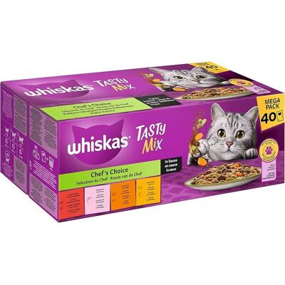 WHISKAS - Tasty Mix Cat Busta 40x85G - Kissan märkäruoka WHISKAS - Tasty Mix Cat Busta 40x85G - Kissan märkäruoka