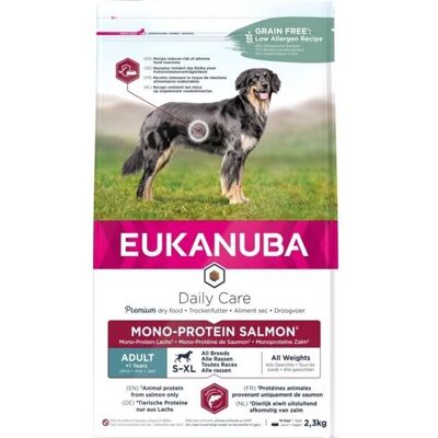 Eukanuba Daily Care Mono-Protein Salmon, Koiran kuivaruoka, Adult, 12 kg Eukanuba Daily Care Mono-Protein Salmon, Koiran kuivaruoka, Adult, 12 kg