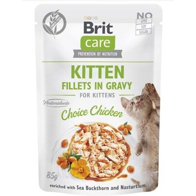 Brit Care Kitten Choice Chicken Pouch, Kissan märkäruoka, 85 g Brit Care Kitten Choice Chicken Pouch, Kissan märkäruoka, 85 g