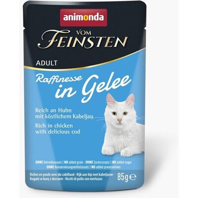 Animonda Vom Feinsten - Pouch - Aikuinen - Raffinesse in Gelee - Kanan+Turska - Kissat ruokaa Animonda Vom Feinsten - Pouch - Aikuinen - Raffinesse in Gelee - Kanan+Turska - Kissat ruokaa