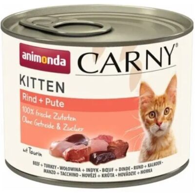 Animonda Carny Kitten Märkäruoka Kissalle Naudanliha + Kalkkuna - 200g Animonda Carny Kitten Märkäruoka Kissalle Naudanliha + Kalkkuna - 200g