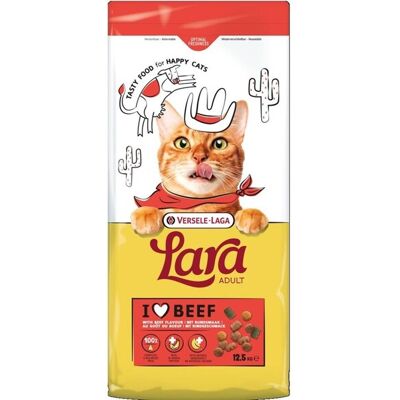 Versele-laga Lara Adult with Beef, Kissan kuivaruoka, 12,5 kg Versele-laga Lara Adult with Beef, Kissan kuivaruoka, 12,5 kg