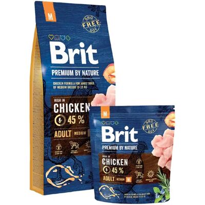 Brit Premium by Nature Adult M Chicken, Koiran kuivaruoka, 15 kg Brit Premium by Nature Adult M Chicken, Koiran kuivaruoka, 15 kg