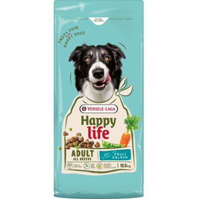 VERSELE-LAGA Happy Life Adult with Salmon, Koiran kuivaruoka, 12,5 kg VERSELE-LAGA Happy Life Adult with Salmon, Koiran kuivaruoka, 12,5 kg