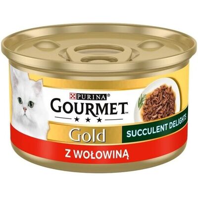 Purina Gourmet Gold Succulent Delights Beef, Kissan märkäruoka, Adult, 85 g Purina Gourmet Gold Succulent Delights Beef, Kissan märkäruoka, Adult, 85 g