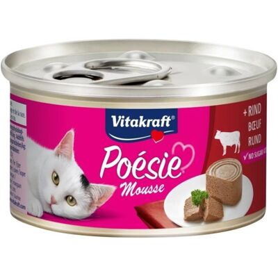 Vitakraft Poésie Mousse Beef, Kissan märkäruoka, Adult, Viljaton, 85 g Vitakraft Poésie Mousse Beef, Kissan märkäruoka, Adult, Viljaton, 85 g