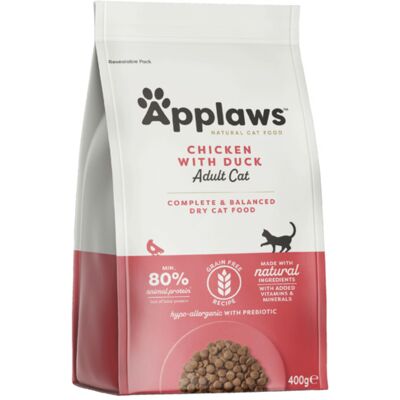 Applaws Chicken with Duck, Kissan kuivaruoka, Adult, Viljaton, Hypoallergeeninen, 400 g Applaws Chicken with Duck, Kissan kuivaruoka, Adult, Viljaton, Hypoallergeeninen, 400 g