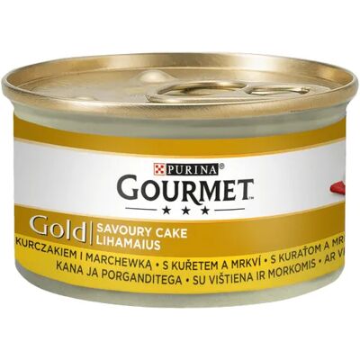Purina Gourmet Gold Savoury Cake with Chicken and Carrot, Kissan märkäruoka, Adult, 85 g Purina Gourmet Gold Savoury Cake with Chicken and Carrot, Kissan märkäruoka, Adult, 85 g