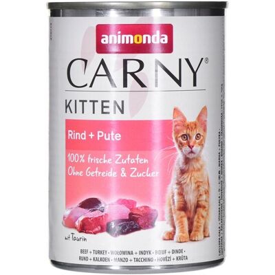 Animonda Carny Kitten Beef & Turkey, Kissan märkäruoka, 400 g Animonda Carny Kitten Beef & Turkey, Kissan märkäruoka, 400 g