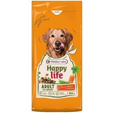Versele-Laga Happy Life Adult Beef, Koiran kuivaruoka, 12,5 kg Versele-Laga Happy Life Adult Beef, Koiran kuivaruoka, 12,5 kg