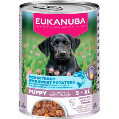 Eukanuba Life Care Trout and Sweet Potatoes, Koiran märkäruoka, Puppy, Viljaton, 400 g Eukanuba Life Care Trout and Sweet Potatoes, Koiran märkäruoka, Puppy, Viljaton, 400 g