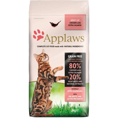 Applaws Adult Chicken & Salmon, Kissan kuivaruoka, Viljaton, 2 kg Applaws Adult Chicken & Salmon, Kissan kuivaruoka, Viljaton, 2 kg