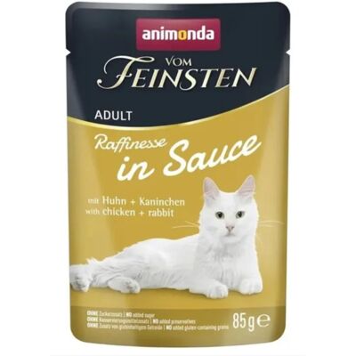 Animonda Vom Feinsten Adult Raffinesse in Sauce - Chicken & Rabbit, Kissan märkäruoka, 85 g Animonda Vom Feinsten Adult Raffinesse in Sauce - Chicken & Rabbit, Kissan märkäruoka, 85 g