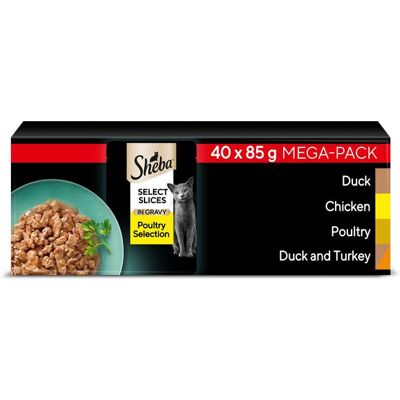 Sheba Sheba Valikoima Linnunrata Maukkaat Märkäkissanruoat - 40 x 85G Sheba Sheba Valikoima Linnunrata Maukkaat Märkäkissanruoat - 40 x 85G