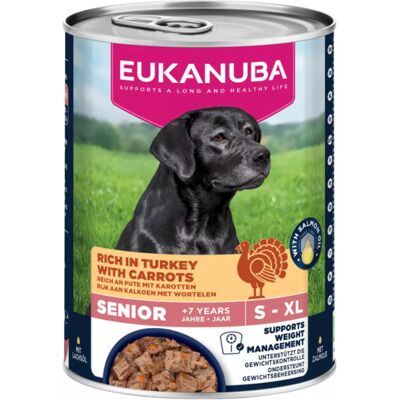 Eukanuba Life Care Senior Rich in Turkey with Carrots, Koiran märkäruoka, 400 g Eukanuba Life Care Senior Rich in Turkey with Carrots, Koiran märkäruoka, 400 g