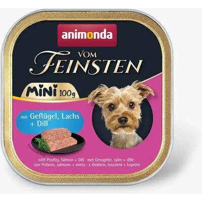 Animonda Vom Feinsten Adult Mini Poultry, Salmon & Dill, Koiran märkäruoka, Viljaton, 100 g Animonda Vom Feinsten Adult Mini Poultry, Salmon & Dill, Koiran märkäruoka, Viljaton, 100 g
