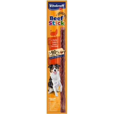 Vitakraft Beef Stick with Turkey, Koiran herkku, Sokeriton, 12 g Vitakraft Beef Stick with Turkey, Koiran herkku, Sokeriton, 12 g