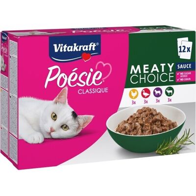 Vitakraft Poésie Classique Meaty Choice Poultry & Lamb, Kissan märkäruoka, Adult, 12 x 85 g Vitakraft Poésie Classique Meaty Choice Poultry & Lamb, Kissan märkäruoka, Adult, 12 x 85 g