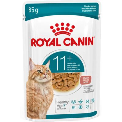 Royal Canin Ageing 11+ Chunks in Gravy, Kissan märkäruoka, Senior, 12 x 85 g Royal Canin Ageing 11+ Chunks in Gravy, Kissan märkäruoka, Senior, 12 x 85 g
