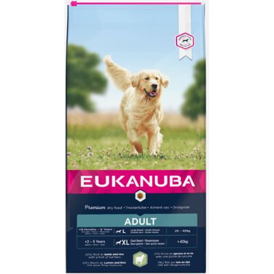 Eukanuba Adult Large Breed Rich in Lamb & Rice, Koiran kuivaruoka, 12 kg Eukanuba Adult Large Breed Rich in Lamb & Rice, Koiran kuivaruoka, 12 kg