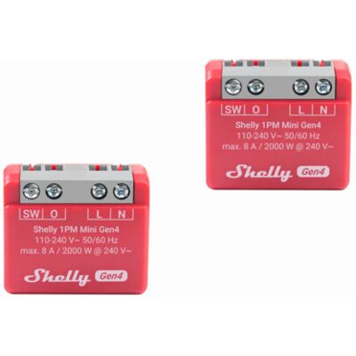 Shelly 1PM Mini Gen4 - 8A ohjelmoitava ja energiaa mittaava Wifi/Zigbee -rele rasiaan, 2 kpl Shelly 1PM Mini Gen4 - 8A ohjelmoitava ja energiaa mittaava Wifi/Zigbee -rele rasiaan, 2 kpl