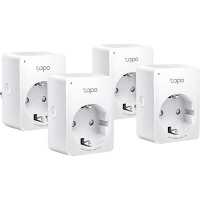 TP-Link Tapo P110 -älypistorasia energianmittauksella, Wi-Fi, 4-pack TP-Link Tapo P110 -älypistorasia energianmittauksella, Wi-Fi, 4-pack