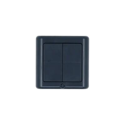 Shelly BLU Wall Switch 4 ZB on paristokäyttöinen Bluetooth- ja Zigbee-seinäkatkaisija, hiilenharmaa Shelly BLU Wall Switch 4 ZB on paristokäyttöinen Bluetooth- ja Zigbee-seinäkatkaisija, hiilenharmaa