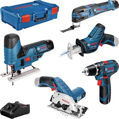 Bosch Professional 12V 5-osainen langaton sähkötyökalujen sarja, 3 x 3,0 Ah, laturi ja XL-BOXX Bosch Professional 12V 5-osainen langaton sähkötyökalujen sarja, 3 x 3,0 Ah, laturi ja XL-BOXX