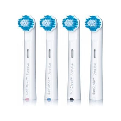 WILFA Jordan Smile TBR-4S Sensitive 4 kpl -vaihtoharjaspäät, Valkoinen WILFA Jordan Smile TBR-4S Sensitive 4 kpl -vaihtoharjaspäät, Valkoinen