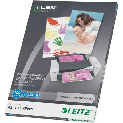 LEITZ Lamination pouch A3 UDT 100 mic. Box/100 LEITZ Lamination pouch A3 UDT 100 mic. Box/100