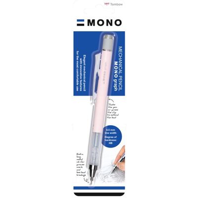Tombow mechanical pencil MONO graph 0,5 pastel pink blister Tombow mechanical pencil MONO graph 0,5 pastel pink blister
