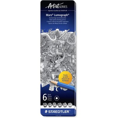 STAEDTLER Pencil Mars Lumograph ass (6) STAEDTLER Pencil Mars Lumograph ass (6)