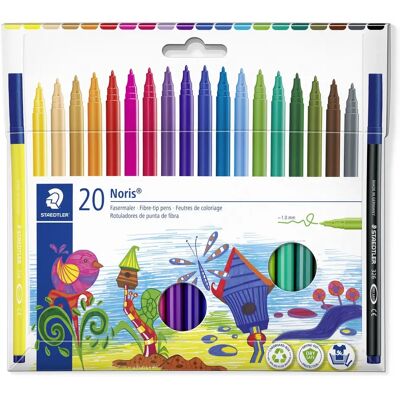 STAEDTLER Noris Kuitukärkikynät lompakko (20) STAEDTLER Noris Kuitukärkikynät lompakko (20)