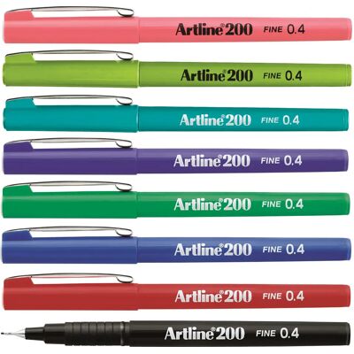 Fineliner Artline 200 Fine 0.4 8/scase Fineliner Artline 200 Fine 0.4 8/scase