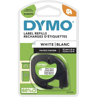 DYMO Tape LetraTag paper 12mmx4m white DYMO Tape LetraTag paper 12mmx4m white