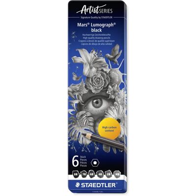 STAEDTLER Pencil Mars Lumograph ass black (6) STAEDTLER Pencil Mars Lumograph ass black (6)