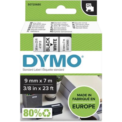 DYMO Tape D1 9mmx7m black/white DYMO Tape D1 9mmx7m black/white