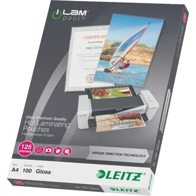Leitz - 100 - kiiltävä, Kristallin kirkas - A4 (210 x 297 mm) muovilaminaatti Leitz - 100 - kiiltävä, Kristallin kirkas - A4 (210 x 297 mm) muovilaminaatti