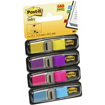 3M Post-it Index tabs 11,9x43,1 ass. neon (4) 3M Post-it Index tabs 11,9x43,1 ass. neon (4)