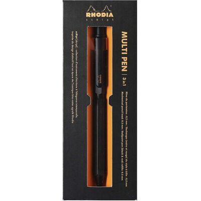 RHODIA Script Multipen 3 in 1, 0.5mm -monitoimikynä, 1 kpl, musta, punainen RHODIA Script Multipen 3 in 1, 0.5mm -monitoimikynä, 1 kpl, musta, punainen