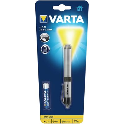 Varta Mustekala - Hopeanvärinen LED Taskulamppu 15H Varta Mustekala - Hopeanvärinen LED Taskulamppu 15H